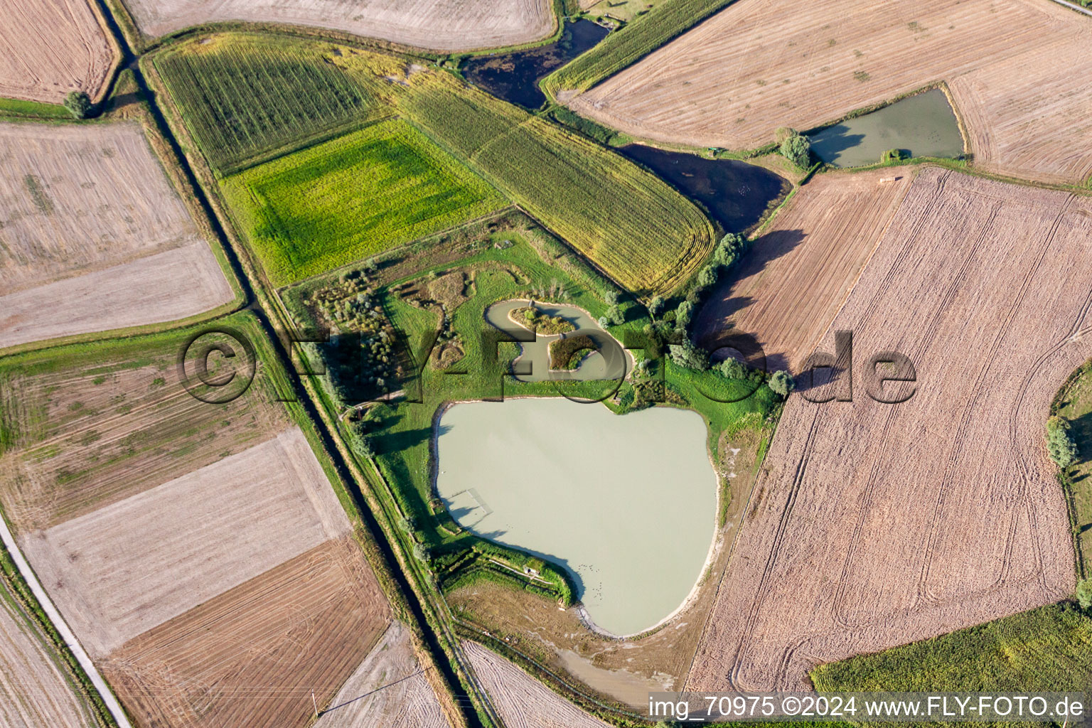 Lanchères Canal in Lanchères in the state Somme, France