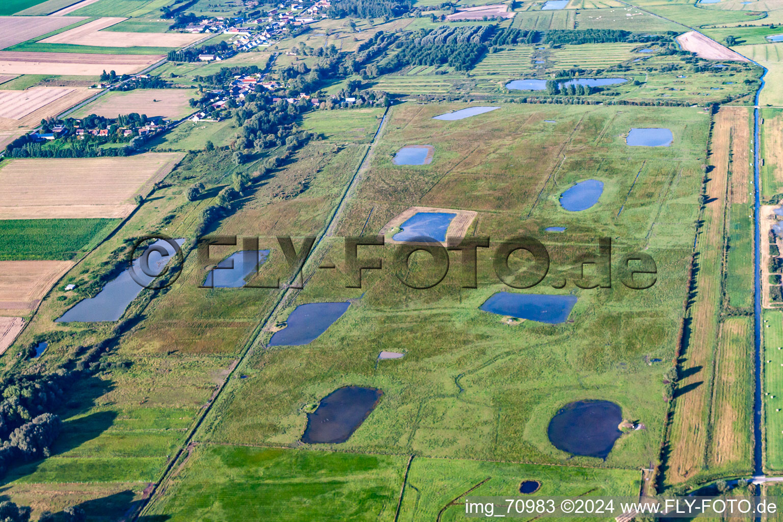 Cayeux-sur-Mer in the state Somme, France seen from a drone