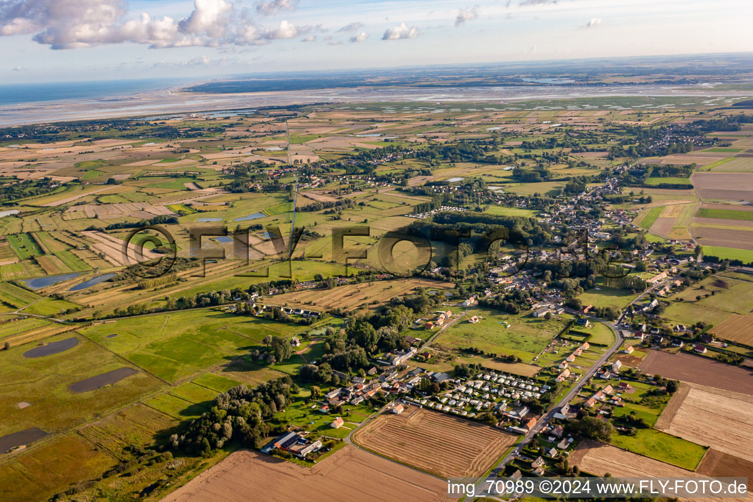 Lanchères in the state Somme, France from above