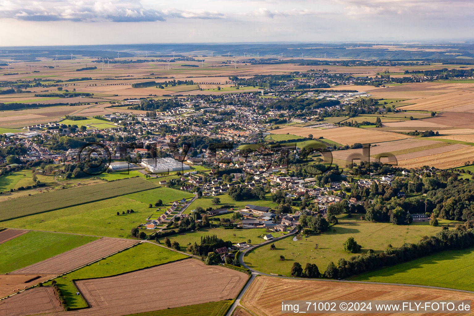 Oblique view of Bourseville in the state Somme, France