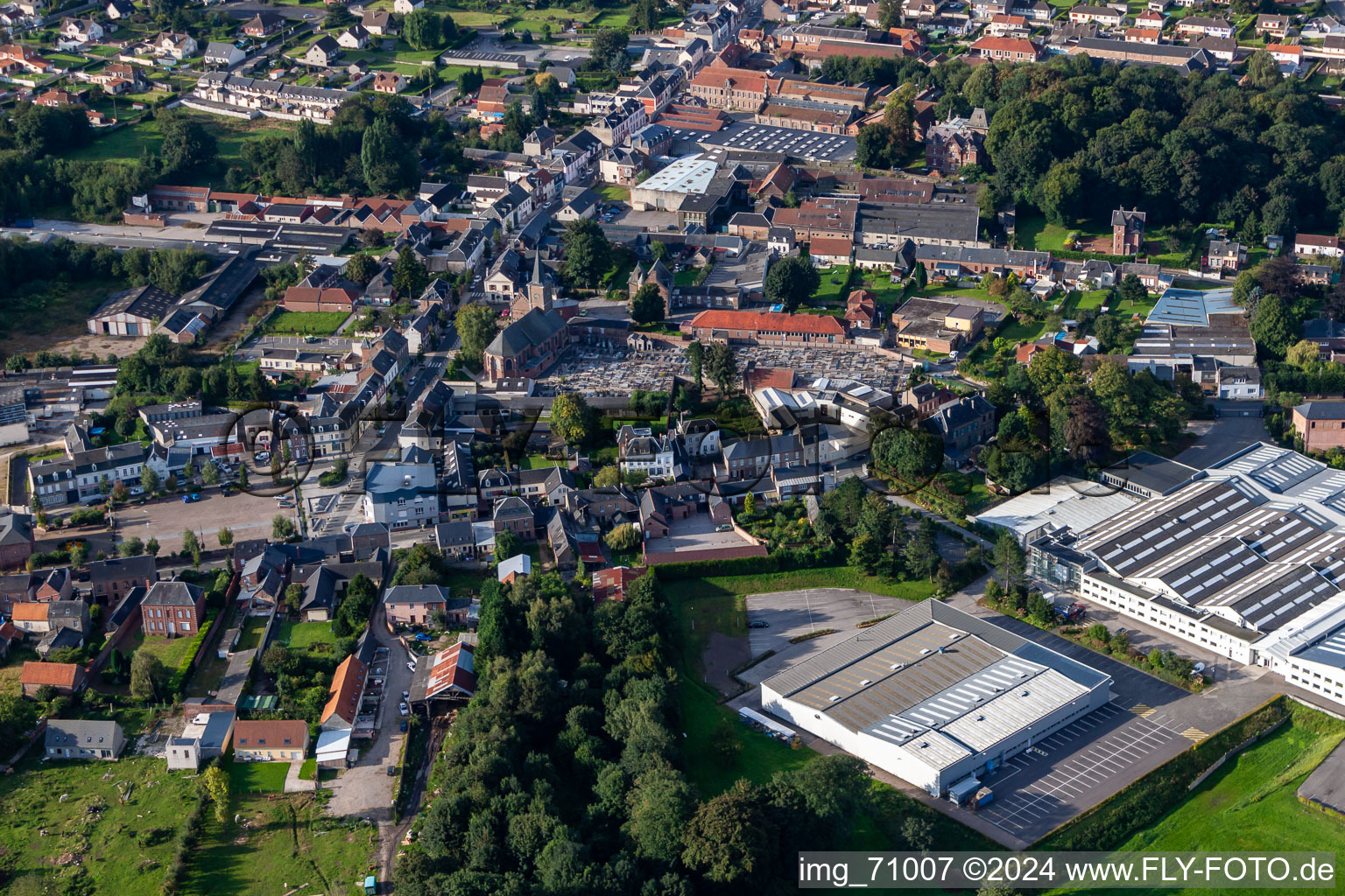 Friville-Escarbotin in the state Somme, France from above