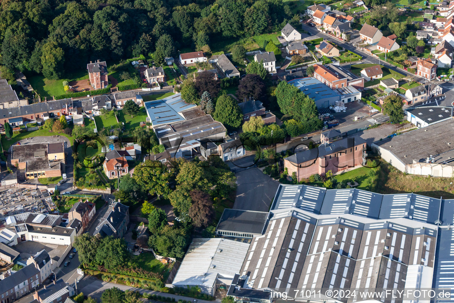 Friville-Escarbotin in the state Somme, France seen from above