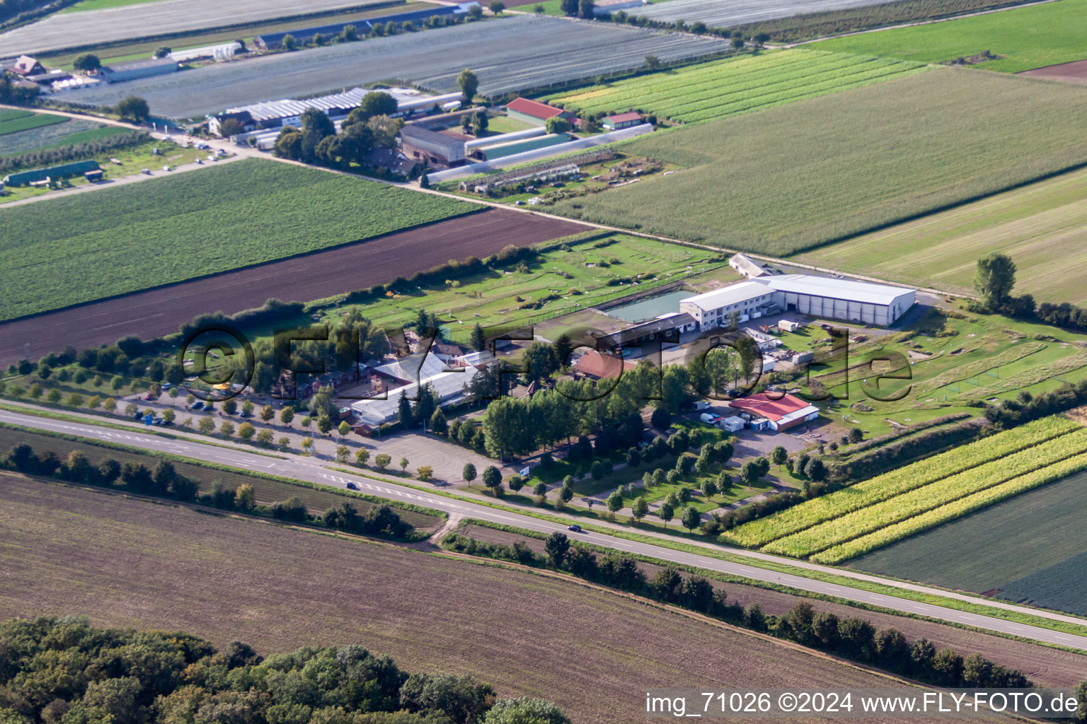 Adamshof Footgolf Course in Kandel in the state Rhineland-Palatinate, Germany from above