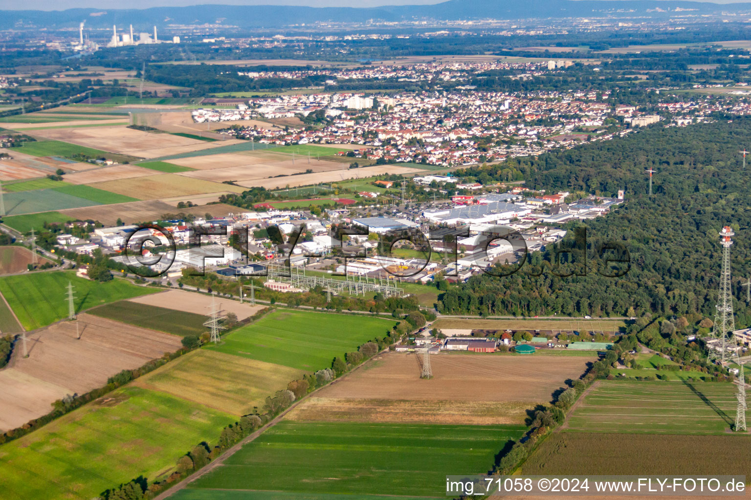 South commercial area in Mutterstadt in the state Rhineland-Palatinate, Germany