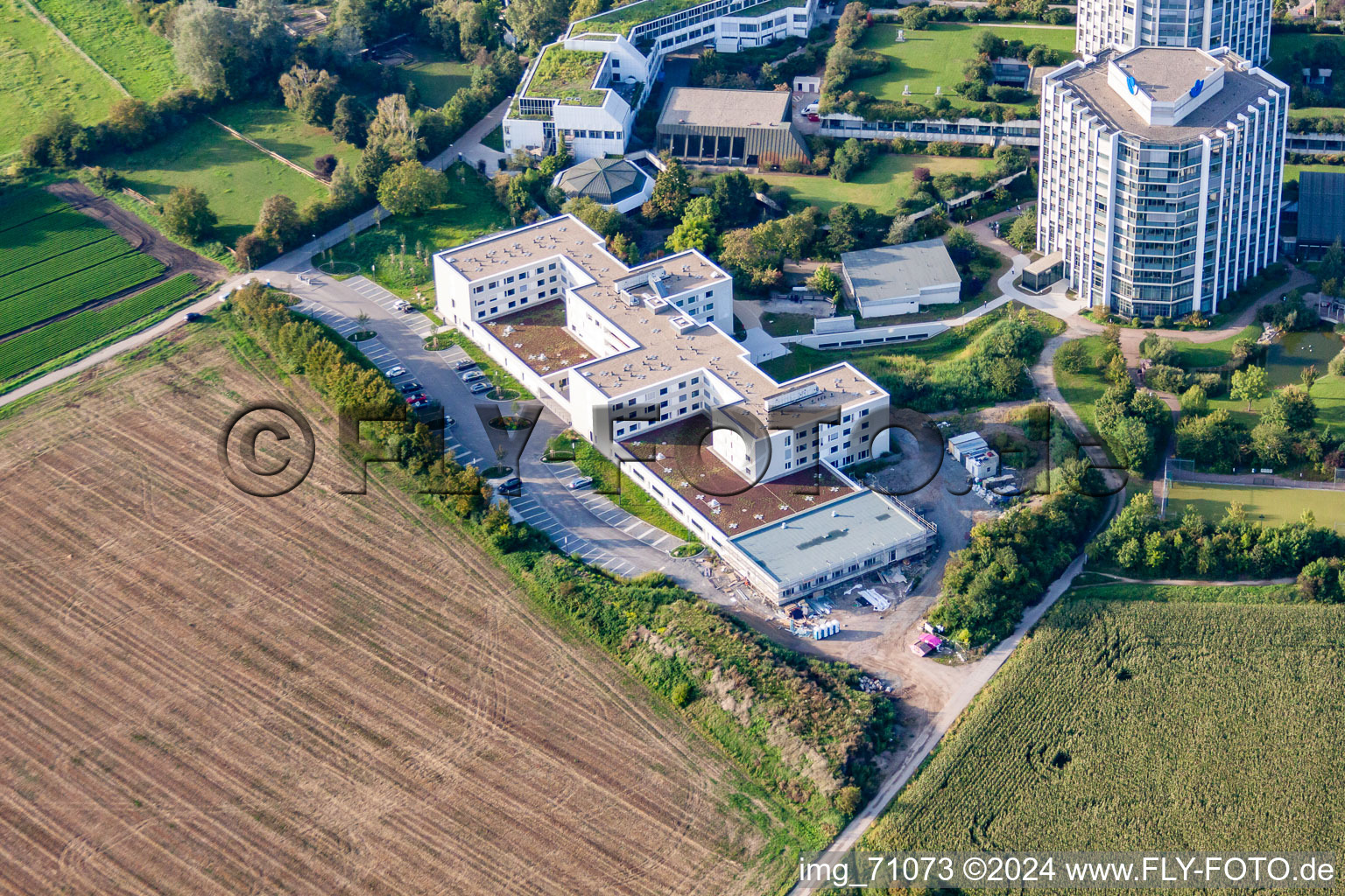 Aerial photograpy of BG Accident Clinic in the district Oggersheim in Ludwigshafen am Rhein in the state Rhineland-Palatinate, Germany