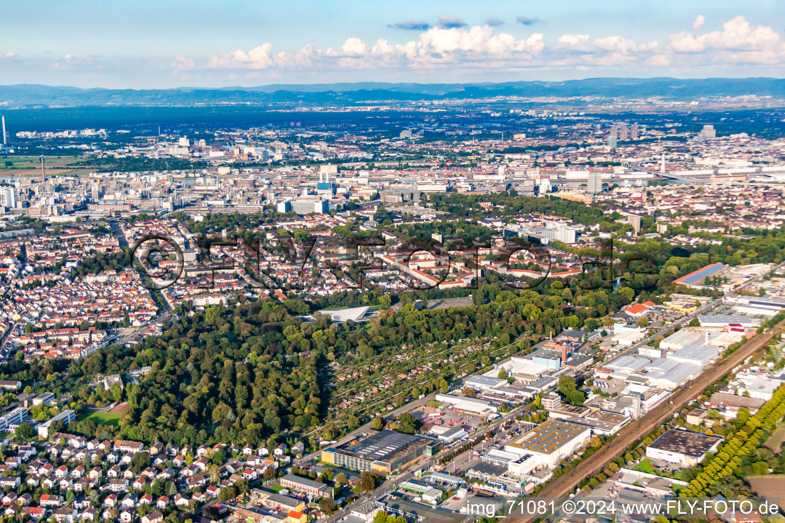 Ebert Park in the district Friesenheim in Ludwigshafen am Rhein in the state Rhineland-Palatinate, Germany