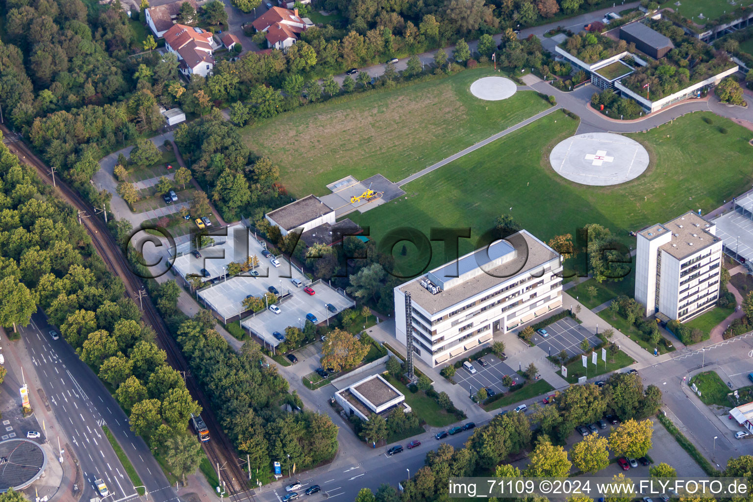 BG Accident Clinic in the district Oggersheim in Ludwigshafen am Rhein in the state Rhineland-Palatinate, Germany from a drone