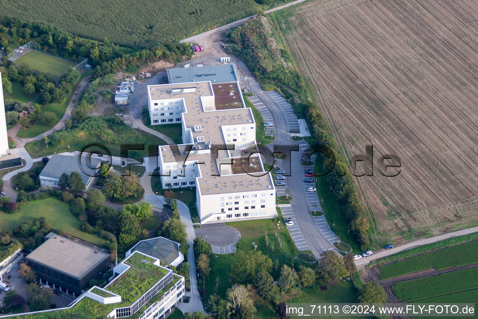 Aerial view of BG Accident Clinic in the district Oggersheim in Ludwigshafen am Rhein in the state Rhineland-Palatinate, Germany