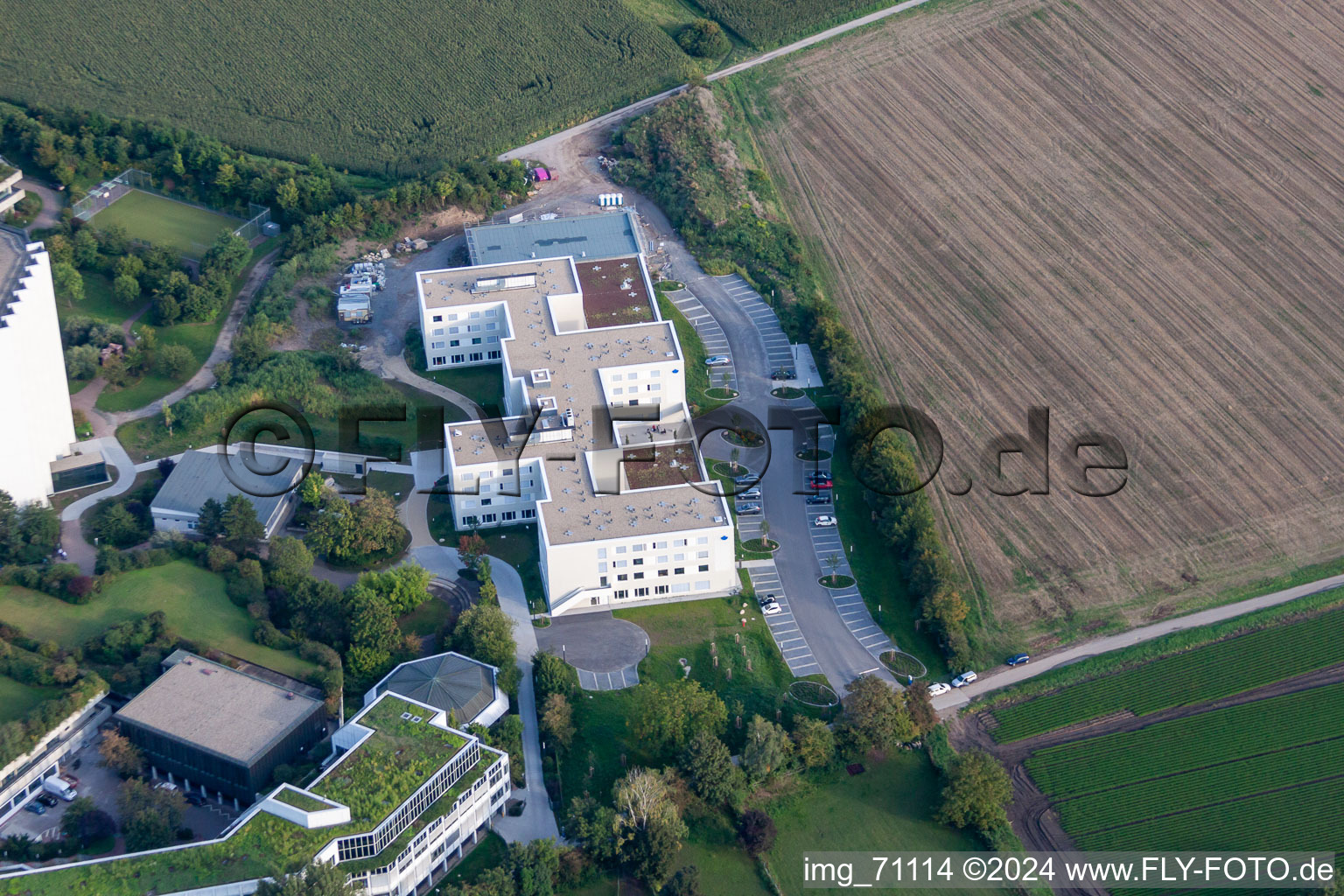 Aerial photograpy of BG accident clinic in the district Oggersheim in Ludwigshafen am Rhein in the state Rhineland-Palatinate, Germany