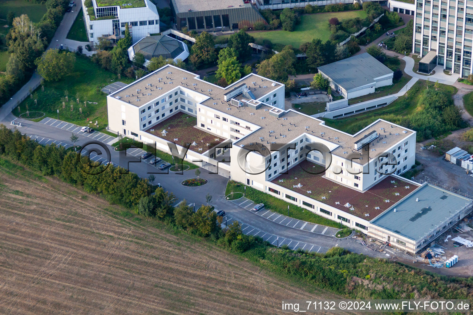 BG Accident Clinic in the district Oggersheim in Ludwigshafen am Rhein in the state Rhineland-Palatinate, Germany viewn from the air