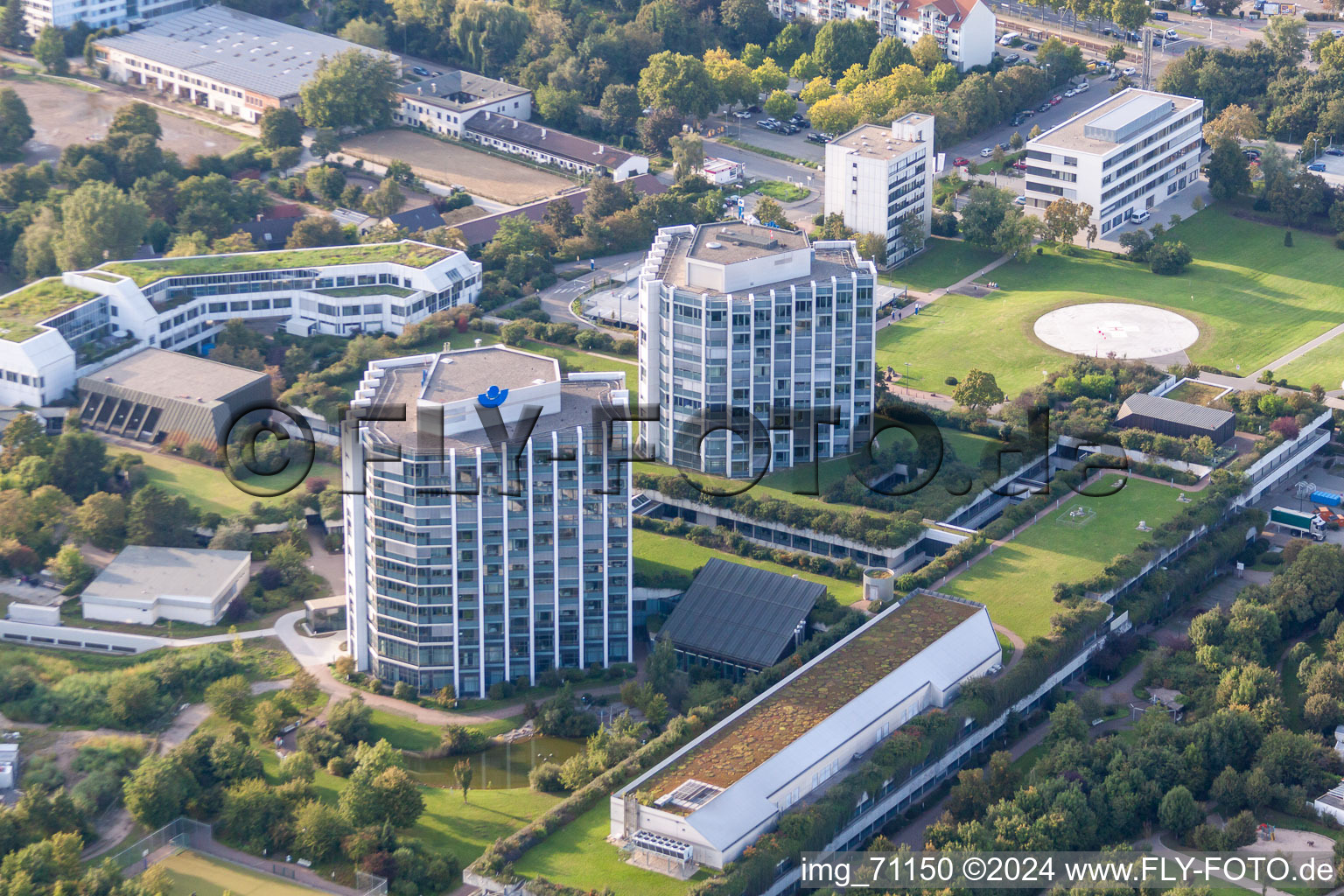 BG Accident Clinic in the district Oggersheim in Ludwigshafen am Rhein in the state Rhineland-Palatinate, Germany from a drone