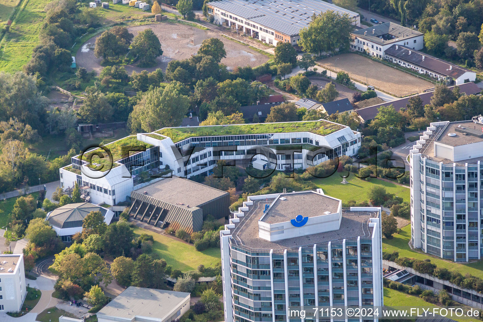 Aerial photograpy of BG Accident Clinic in the district Oggersheim in Ludwigshafen am Rhein in the state Rhineland-Palatinate, Germany