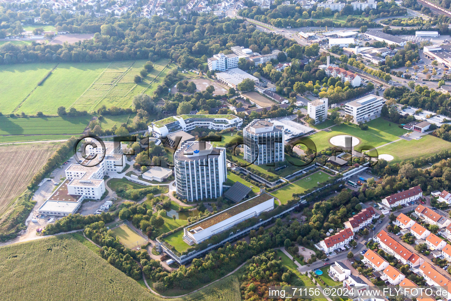 BG Accident Clinic in the district Oggersheim in Ludwigshafen am Rhein in the state Rhineland-Palatinate, Germany out of the air