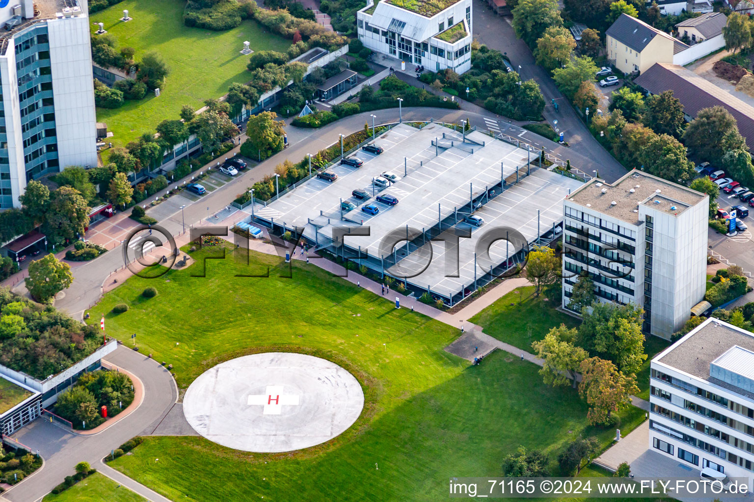 Drone recording of BG Accident Clinic in the district Oggersheim in Ludwigshafen am Rhein in the state Rhineland-Palatinate, Germany