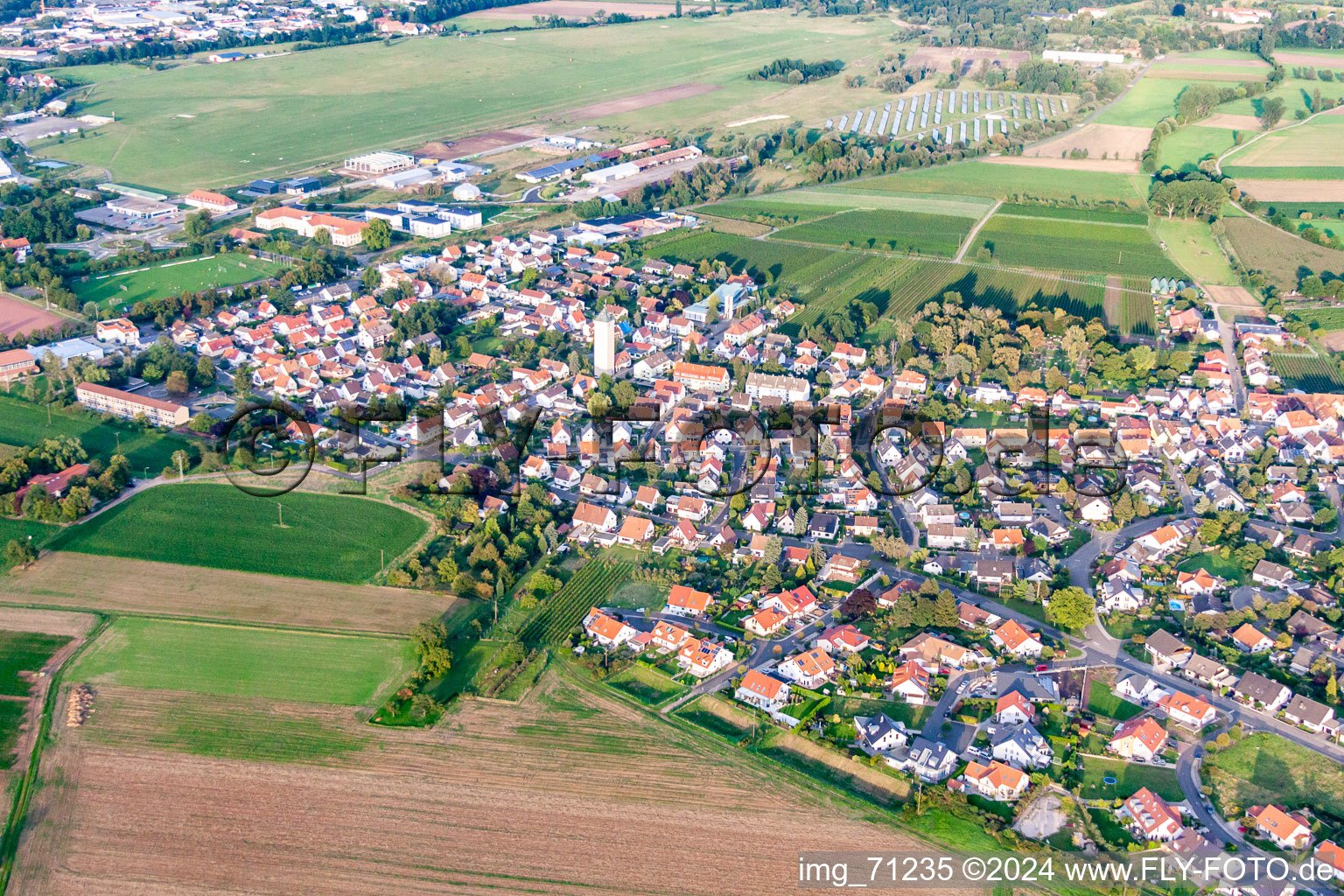 Aerial photograpy of District Lachen in Neustadt an der Weinstraße in the state Rhineland-Palatinate, Germany