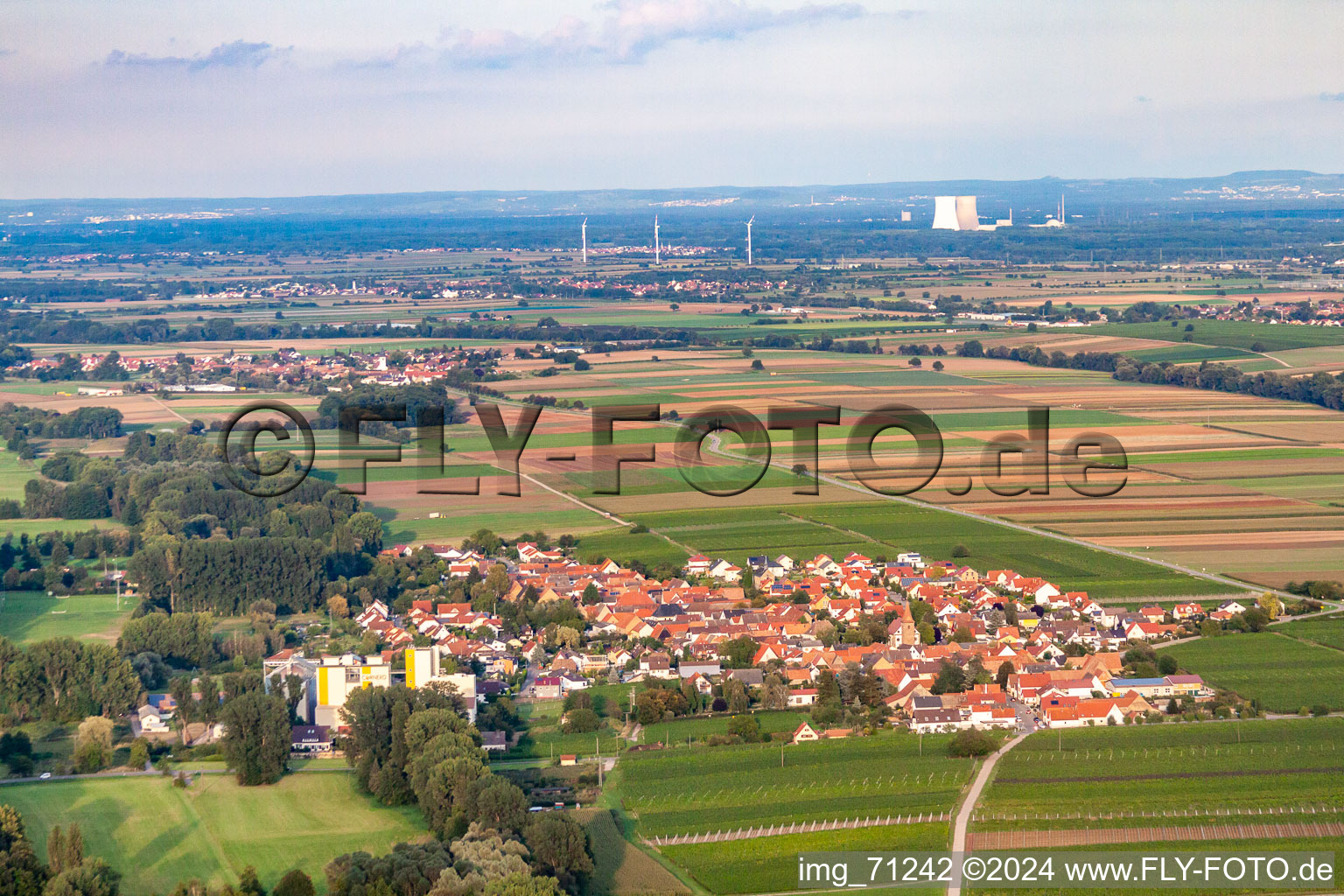 Freimersheim in the state Rhineland-Palatinate, Germany out of the air