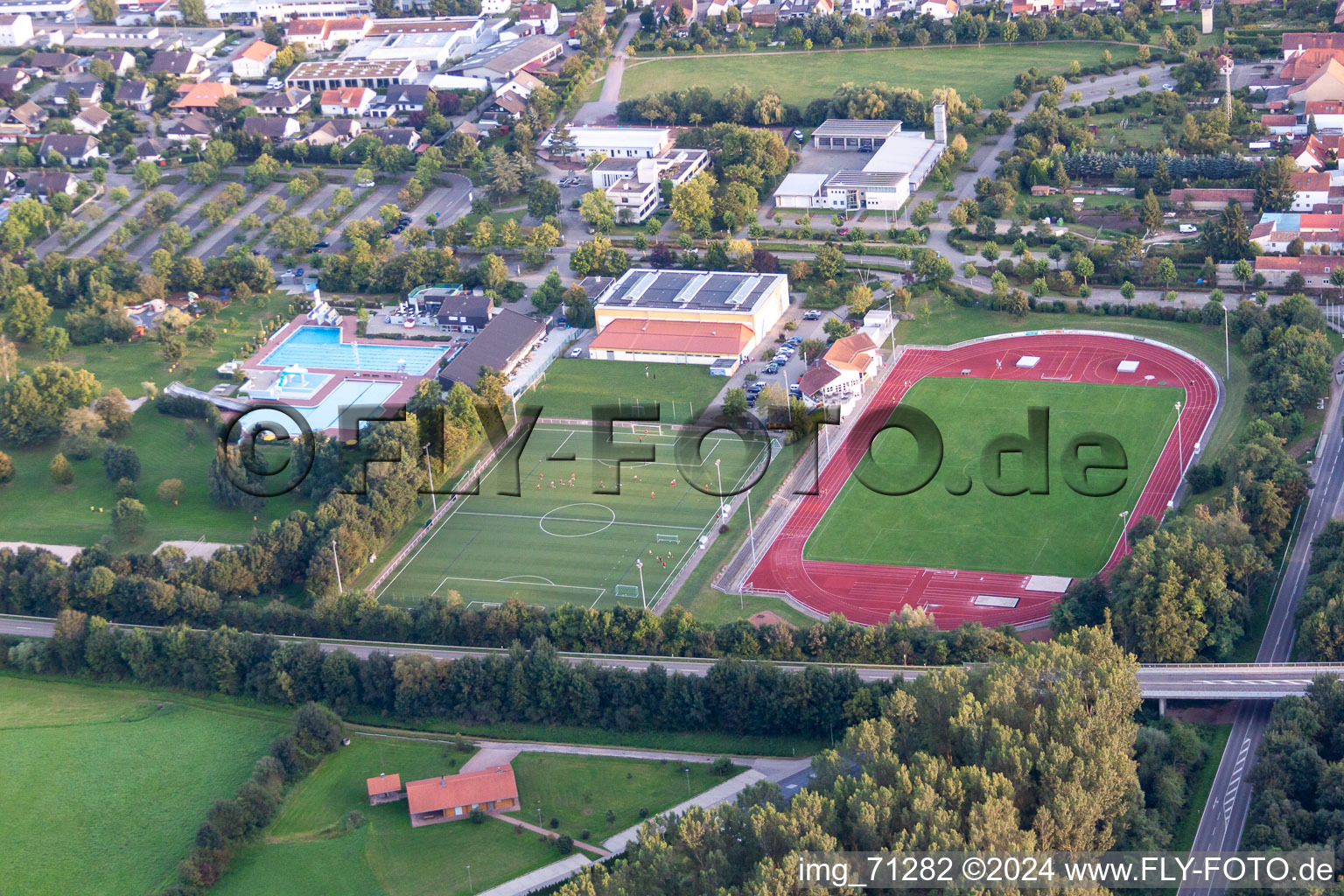 Queichtal Stadium in Offenbach an der Queich in the state Rhineland-Palatinate, Germany