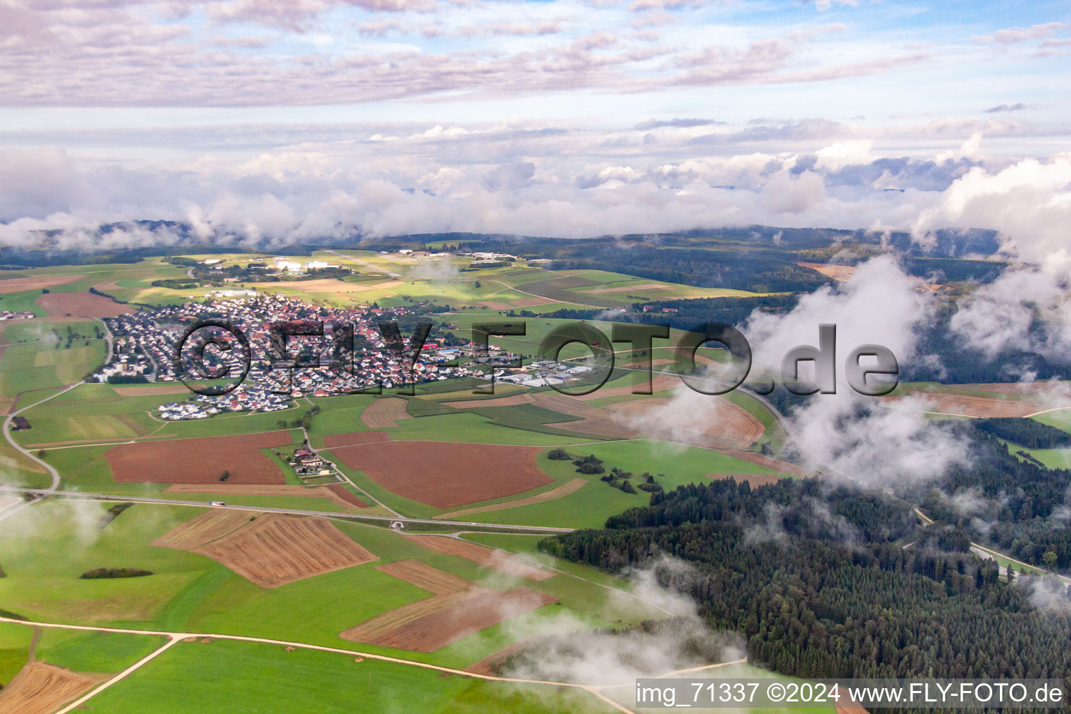 Neuhausen ob Eck in the state Baden-Wuerttemberg, Germany out of the air