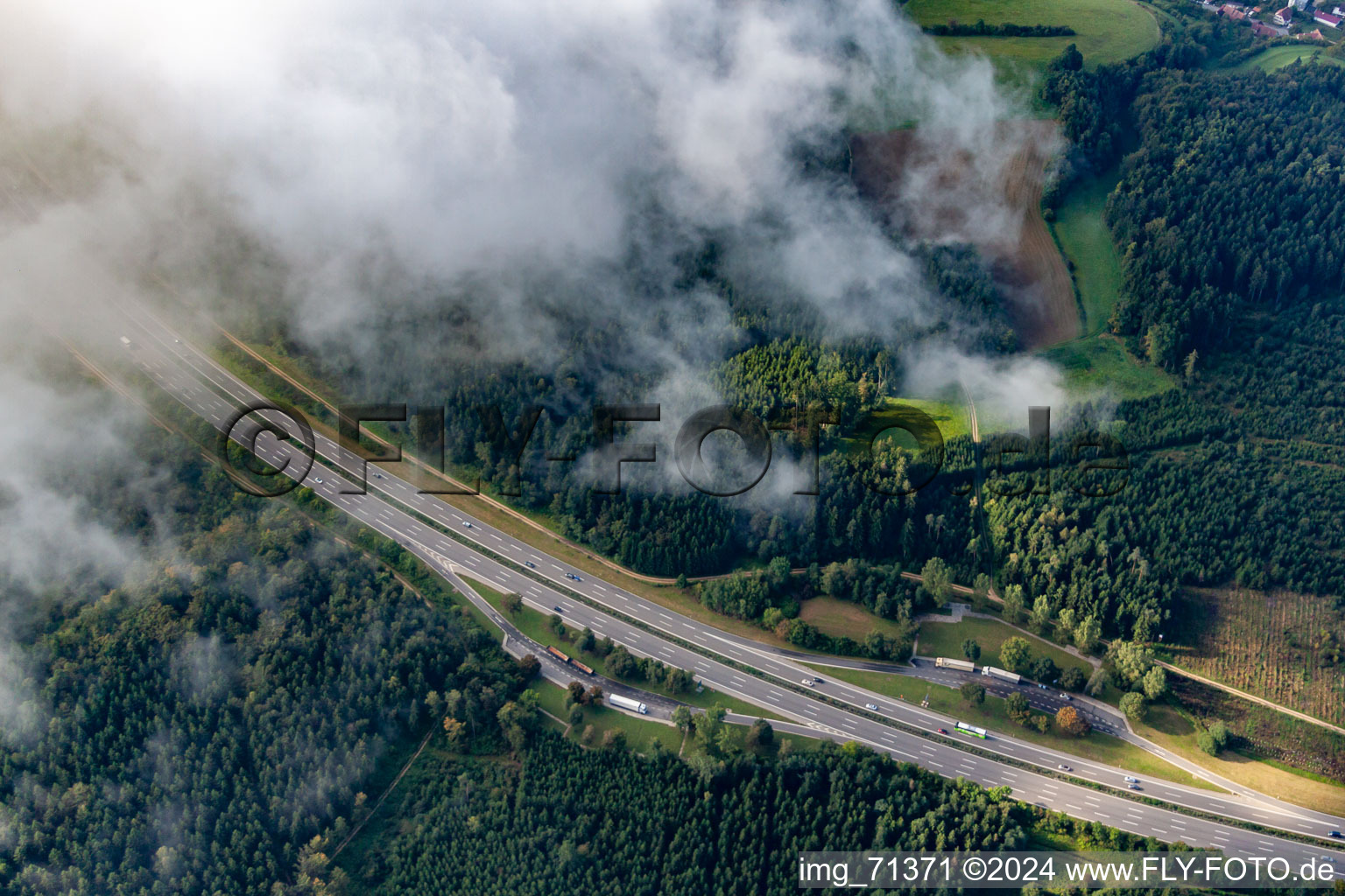 A41 rest area in the district Bargen in Engen in the state Baden-Wuerttemberg, Germany