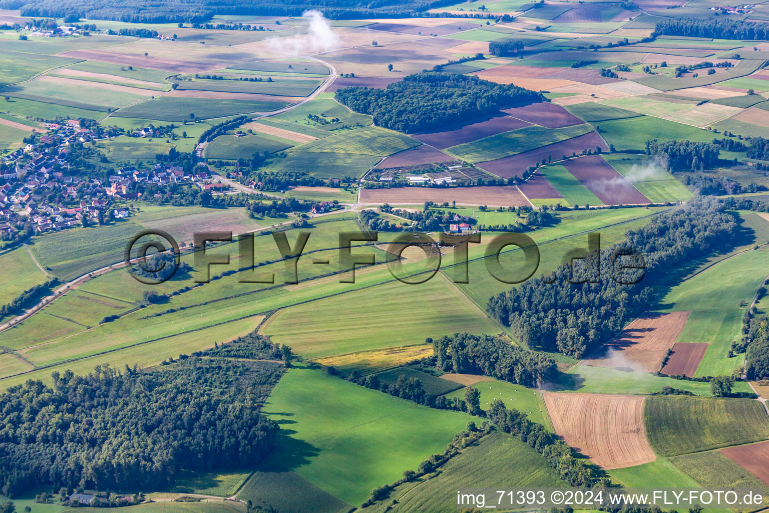 Gliding field on the airfield of Binningen in the district Binningen in Hilzingen in the state Baden-Wurttemberg