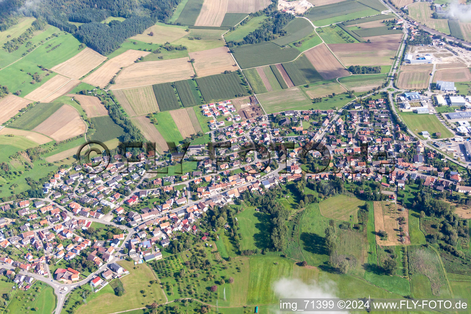 Village view in the district Welschingen in Engen in the state Baden-Wuerttemberg, Germany