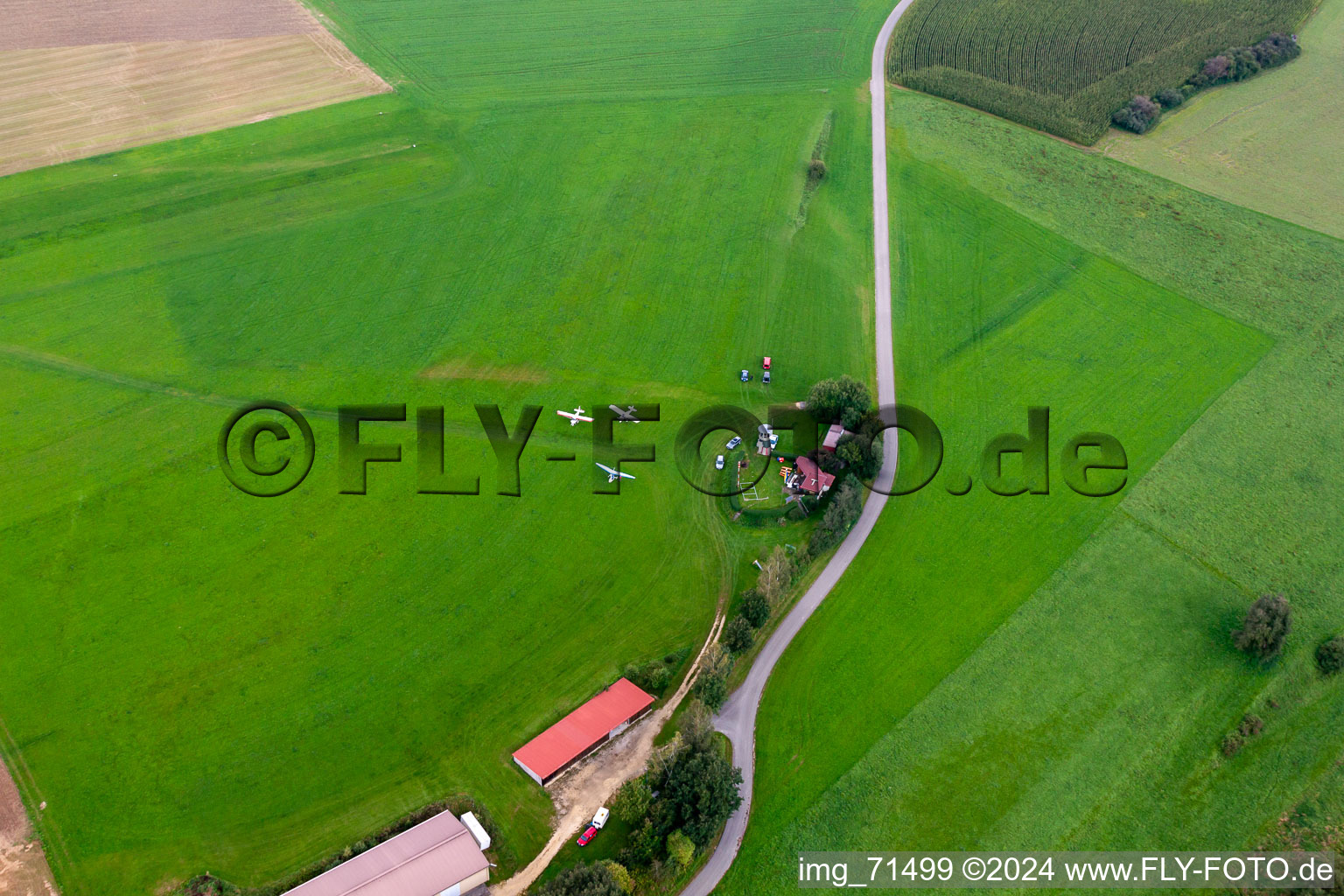 UL airfield in the district Boll in Sauldorf in the state Baden-Wuerttemberg, Germany