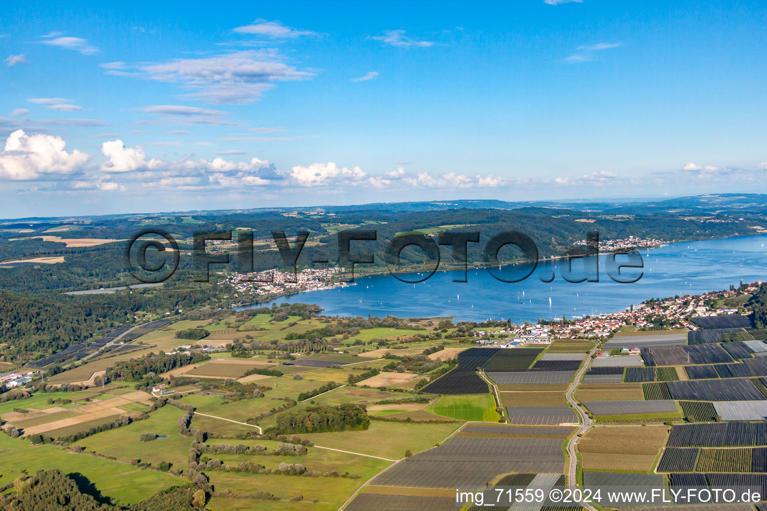 District Ludwigshafen in Bodman-Ludwigshafen in the state Baden-Wuerttemberg, Germany viewn from the air