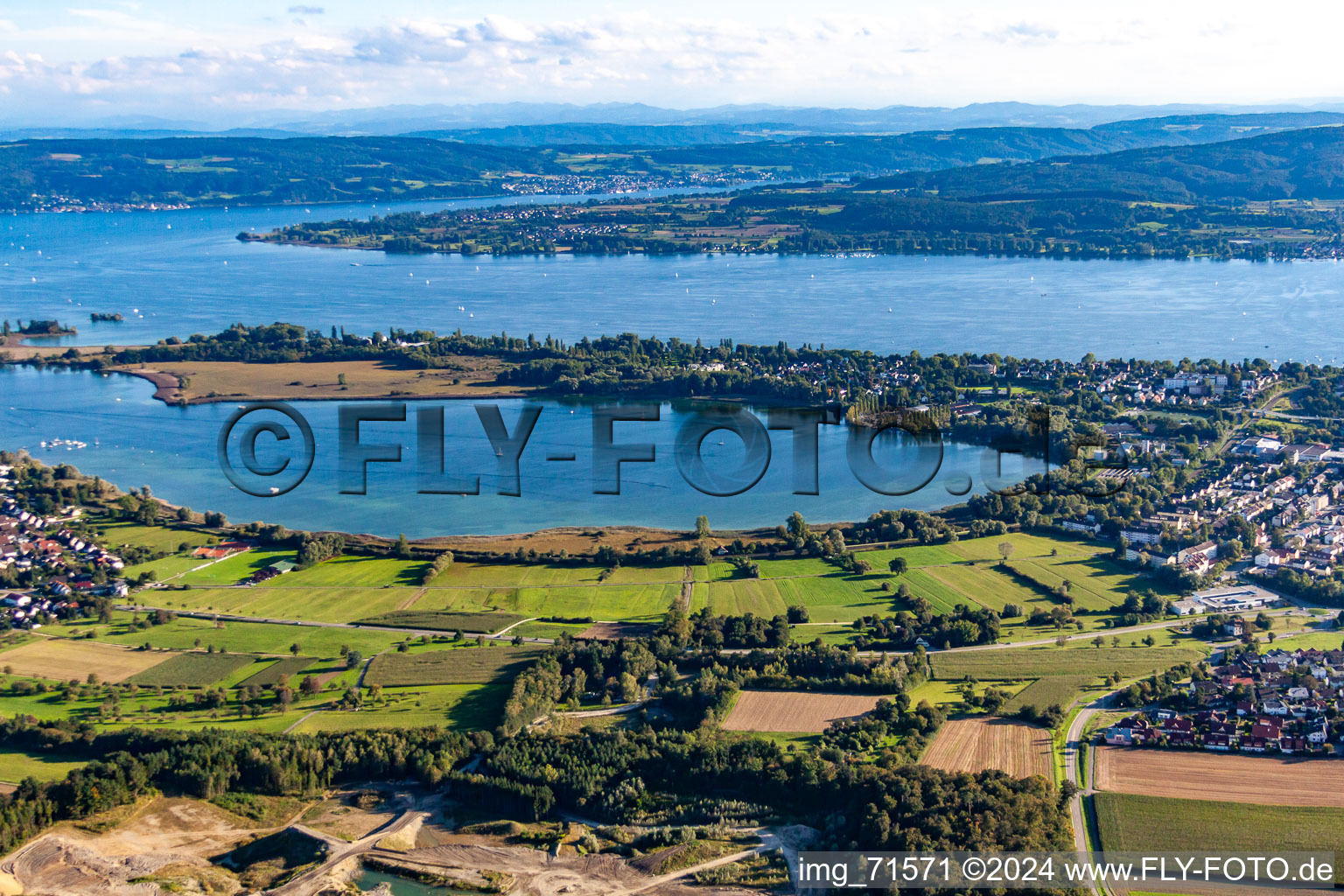 Mettnau Peninsula in Radolfzell am Bodensee in the state Baden-Wuerttemberg, Germany