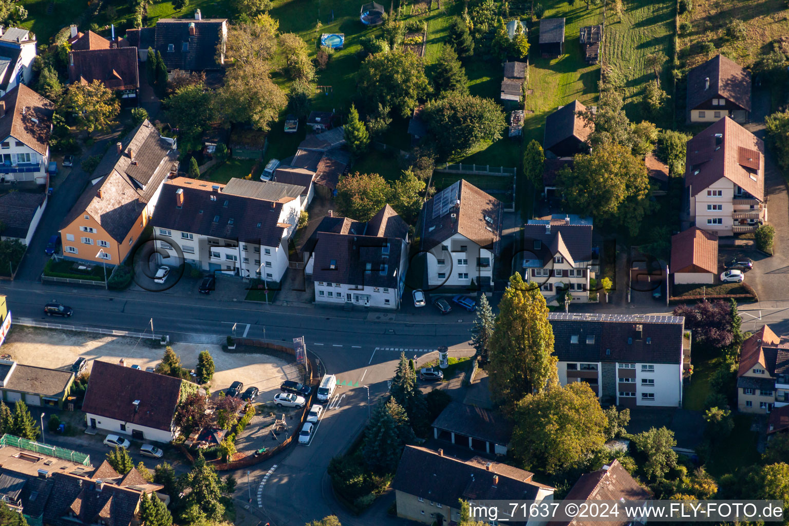 District Wollmatingen in Konstanz in the state Baden-Wuerttemberg, Germany seen from above