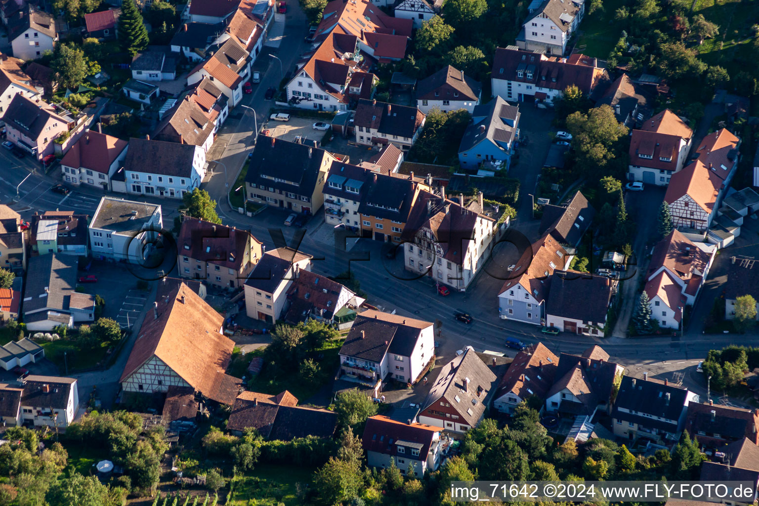 District Wollmatingen in Konstanz in the state Baden-Wuerttemberg, Germany viewn from the air