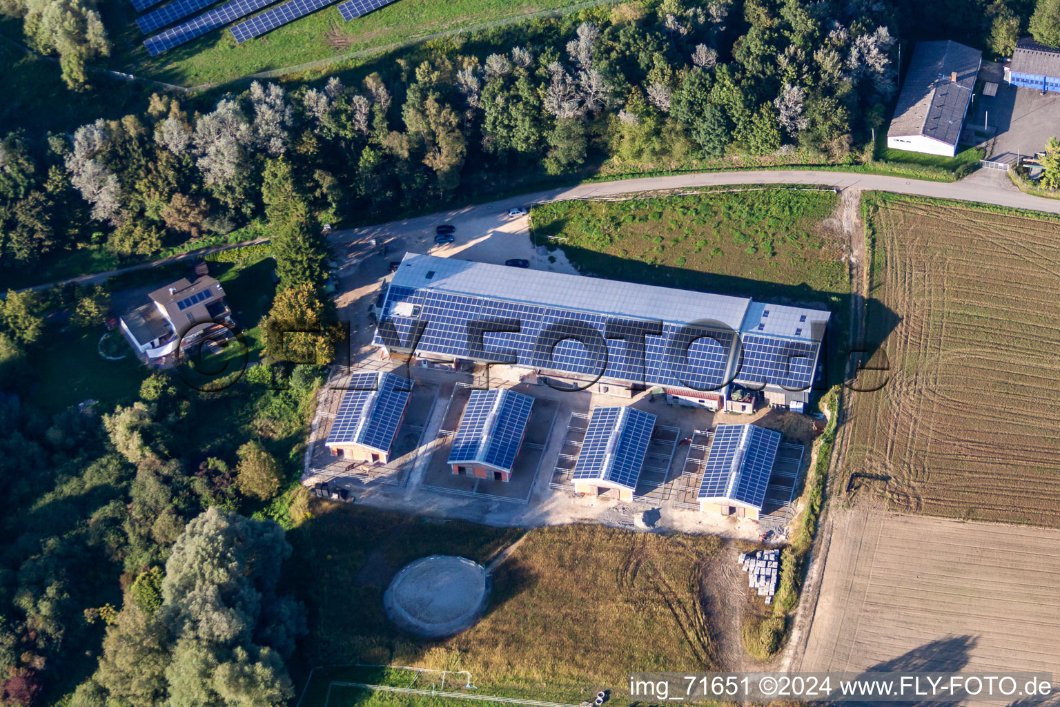 Building of stables of Trab e.V. in the district Wollmatingen in Konstanz in the state Baden-Wurttemberg, Germany