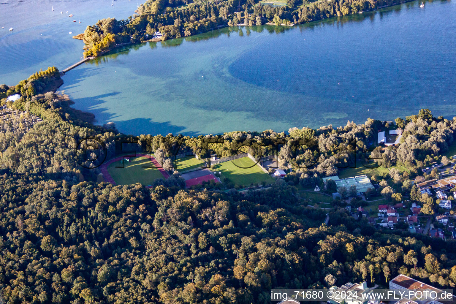 University sports fields in the district Egg in Konstanz in the state Baden-Wuerttemberg, Germany