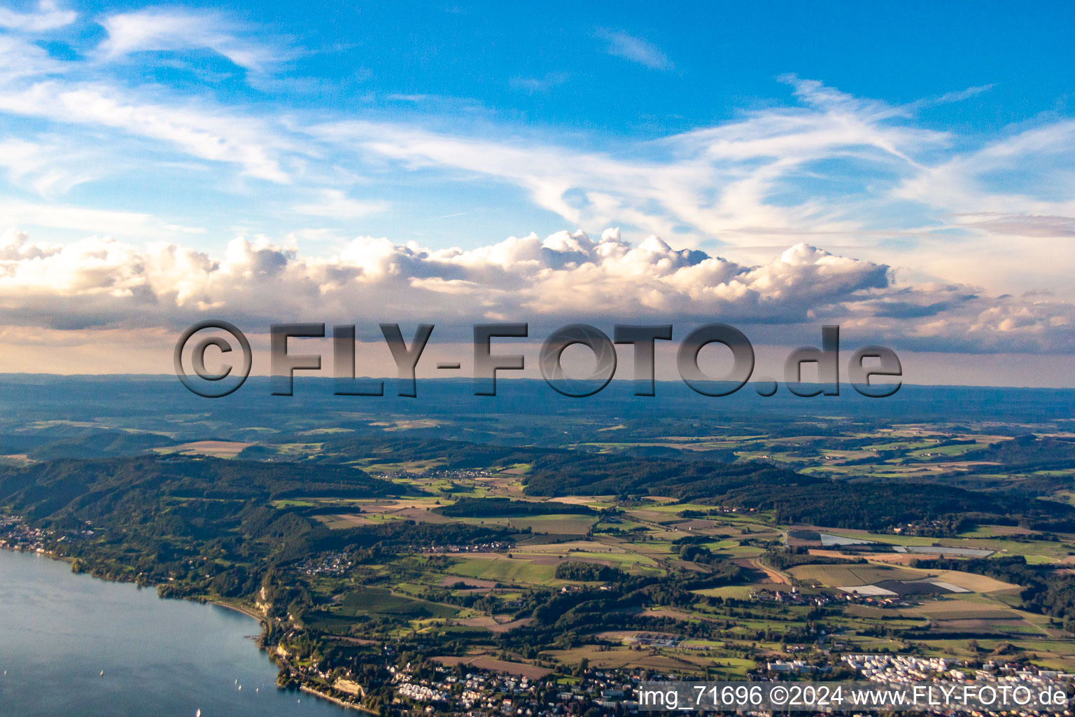 Oblique view of Überlingen in the state Baden-Wuerttemberg, Germany