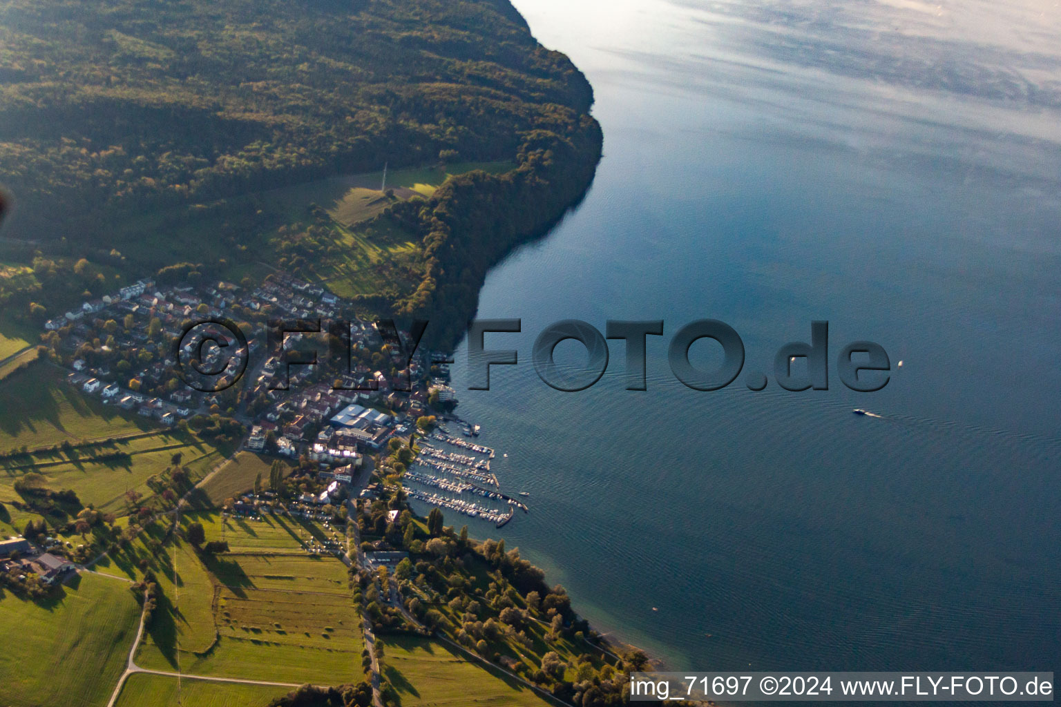 Aerial view of District Wallhausen in Konstanz in the state Baden-Wuerttemberg, Germany