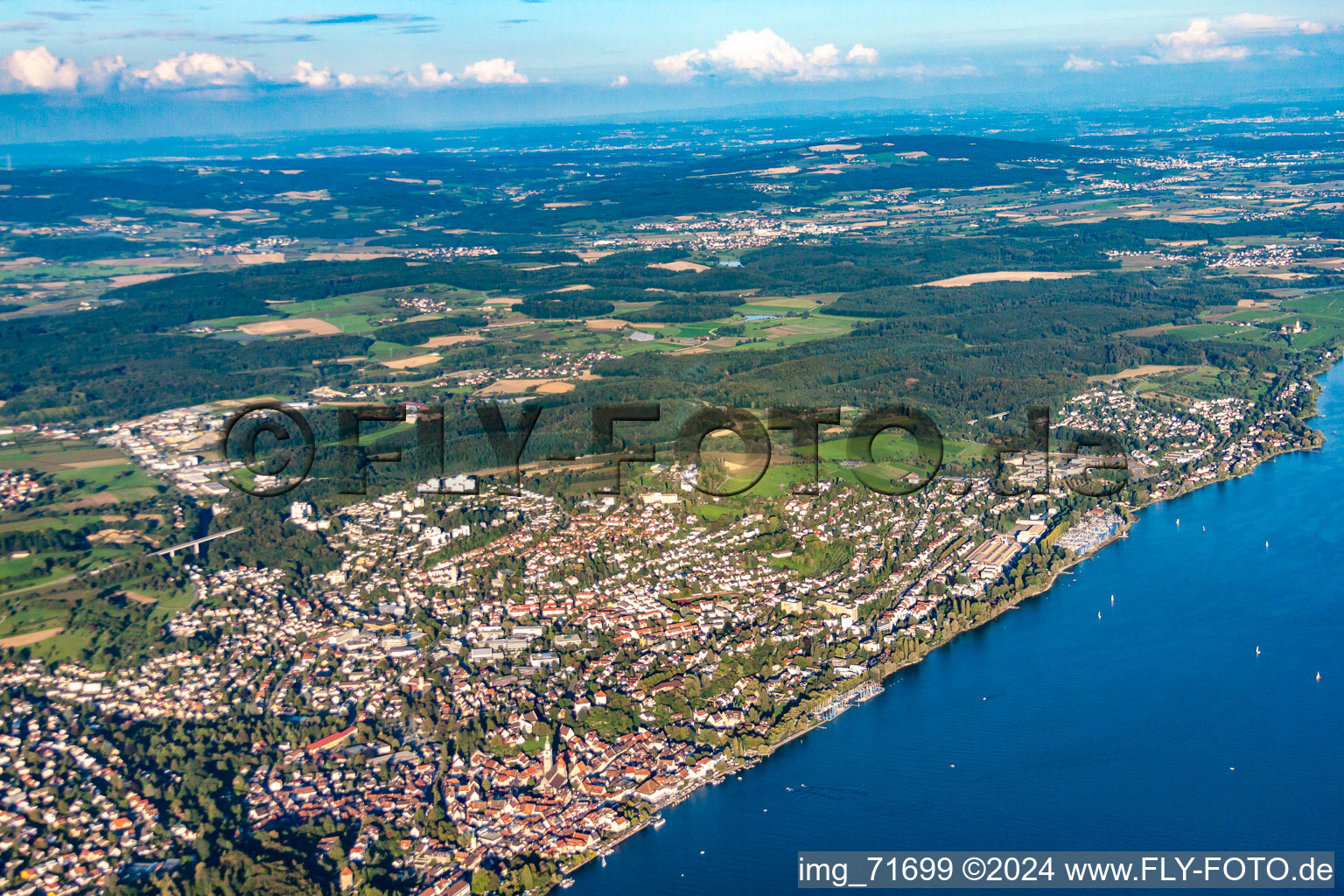 Überlingen in the state Baden-Wuerttemberg, Germany out of the air