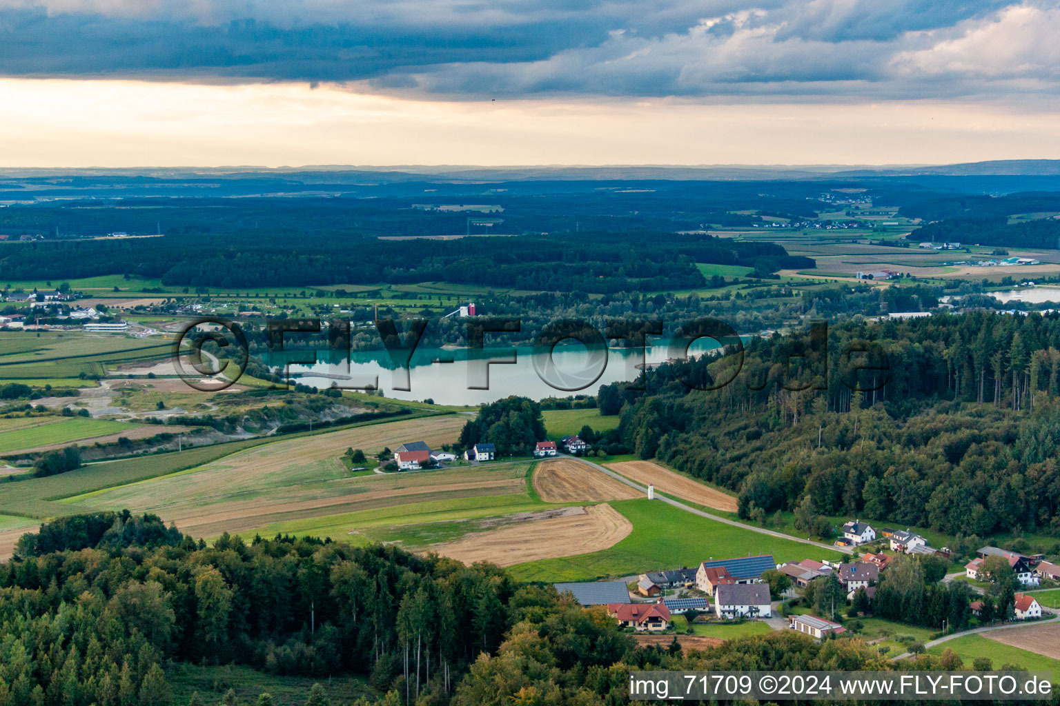 Aerial view of District Tautenbronn in Pfullendorf in the state Baden-Wuerttemberg, Germany