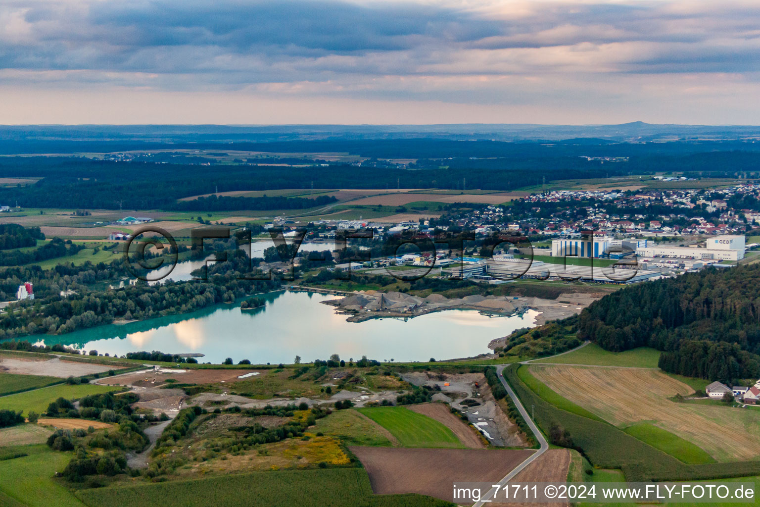 Drone recording of Pfullendorf in the state Baden-Wuerttemberg, Germany