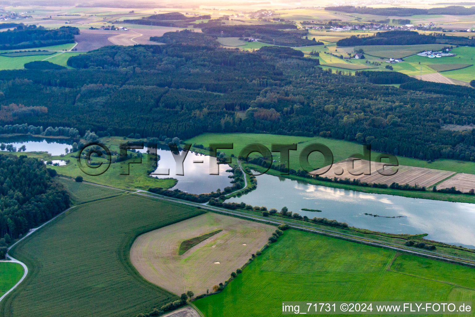 Sauldorf quarry ponds in Sauldorf in the state Baden-Wuerttemberg, Germany