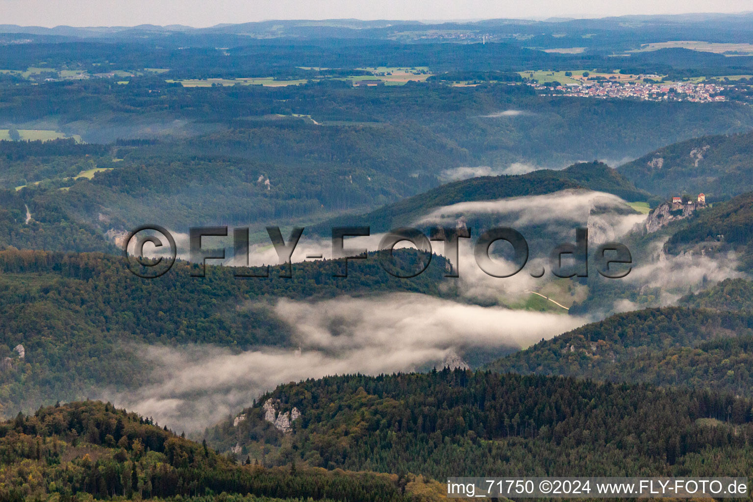 Fridingen an der Donau in the state Baden-Wuerttemberg, Germany from above