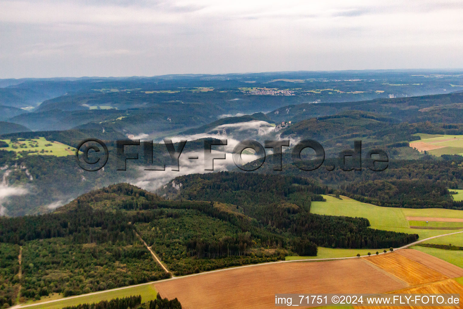 Oblique view of Buchheim in the state Baden-Wuerttemberg, Germany