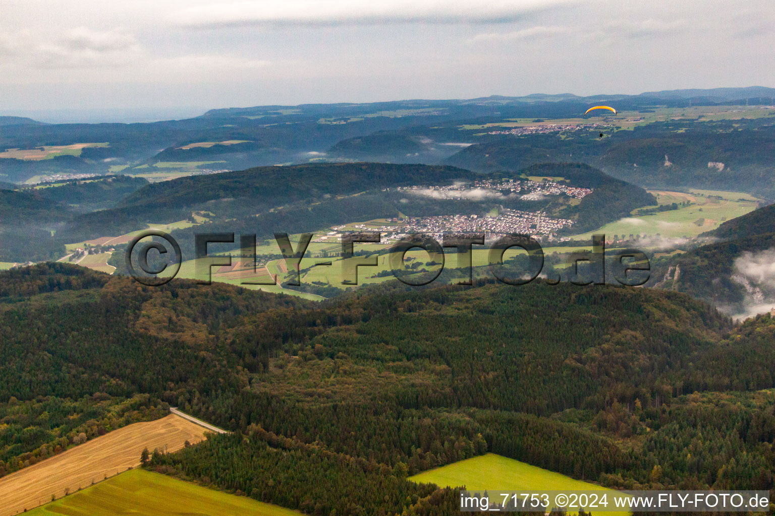 Fridingen an der Donau in the state Baden-Wuerttemberg, Germany out of the air