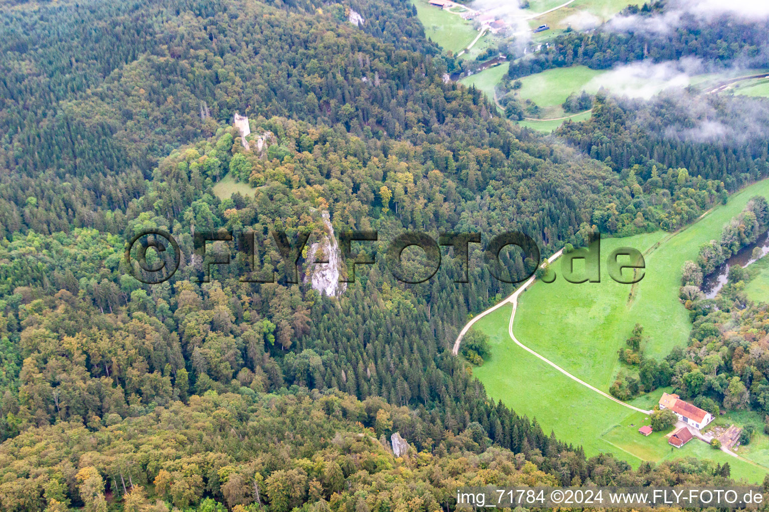 Valley of the river Donau in Fridingen an der Donau in the state Baden-Wurttemberg