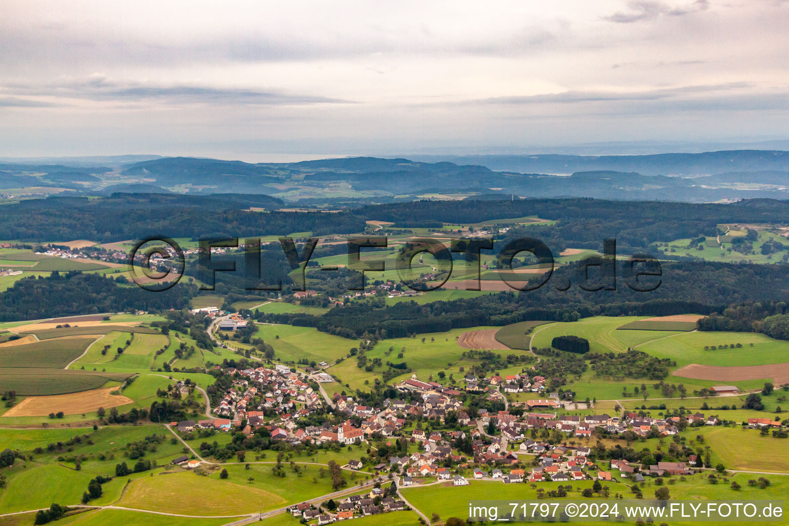 Mühlingen in the state Baden-Wuerttemberg, Germany out of the air