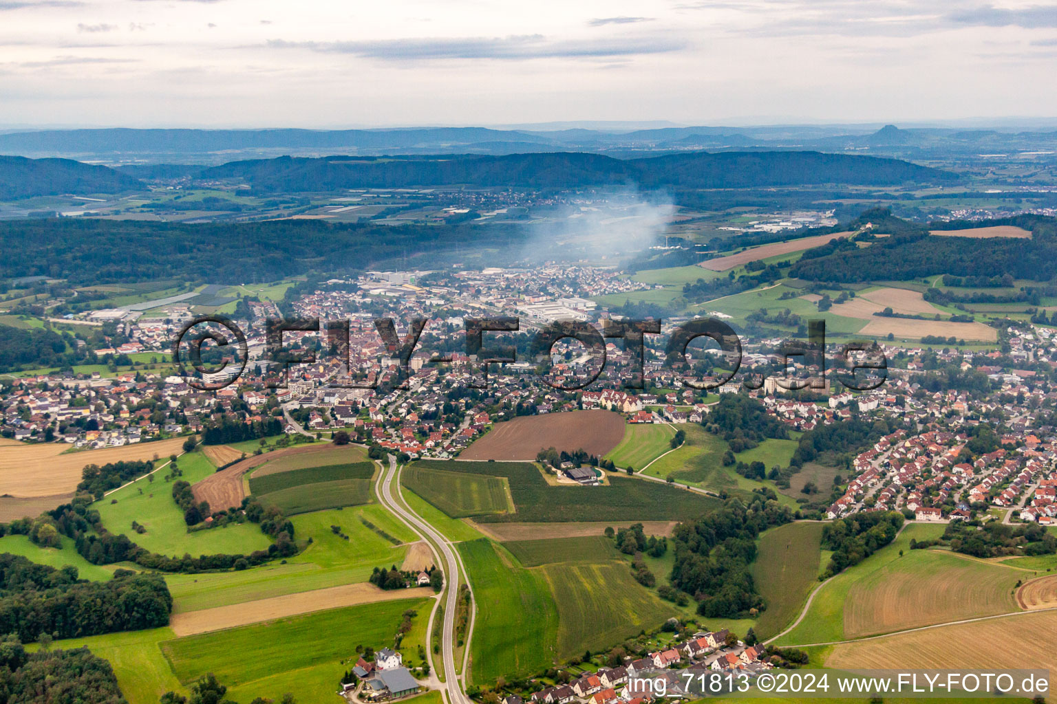Stockach in the state Baden-Wuerttemberg, Germany out of the air