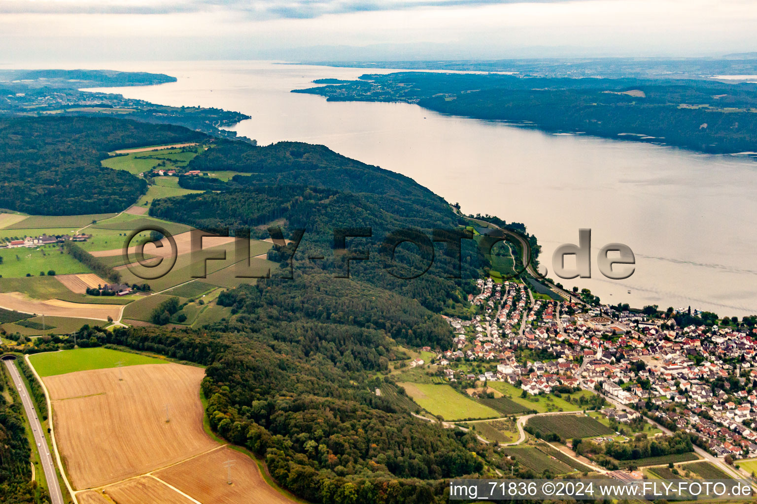 Drone image of District Ludwigshafen in Bodman-Ludwigshafen in the state Baden-Wuerttemberg, Germany