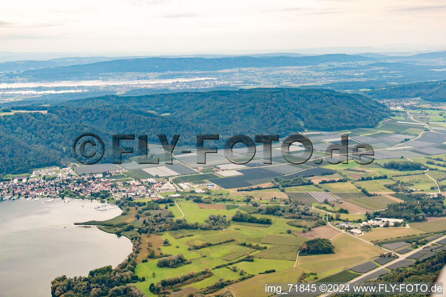 Drone image of District Bodman in Bodman-Ludwigshafen in the state Baden-Wuerttemberg, Germany