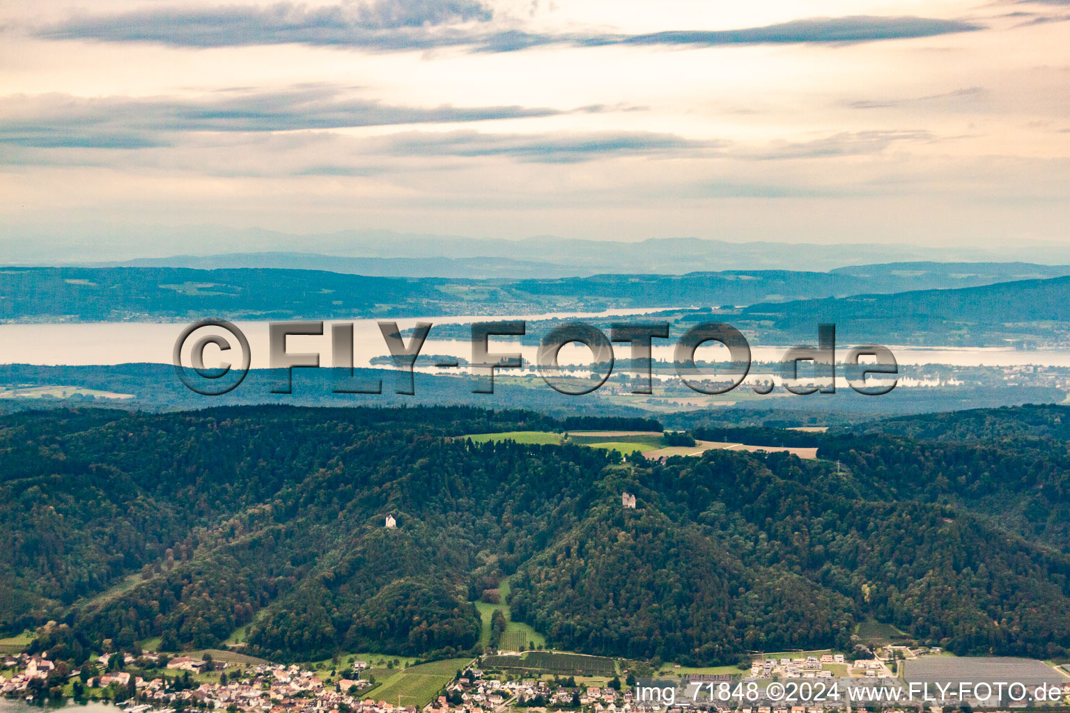 District Bodman in Bodman-Ludwigshafen in the state Baden-Wuerttemberg, Germany from a drone