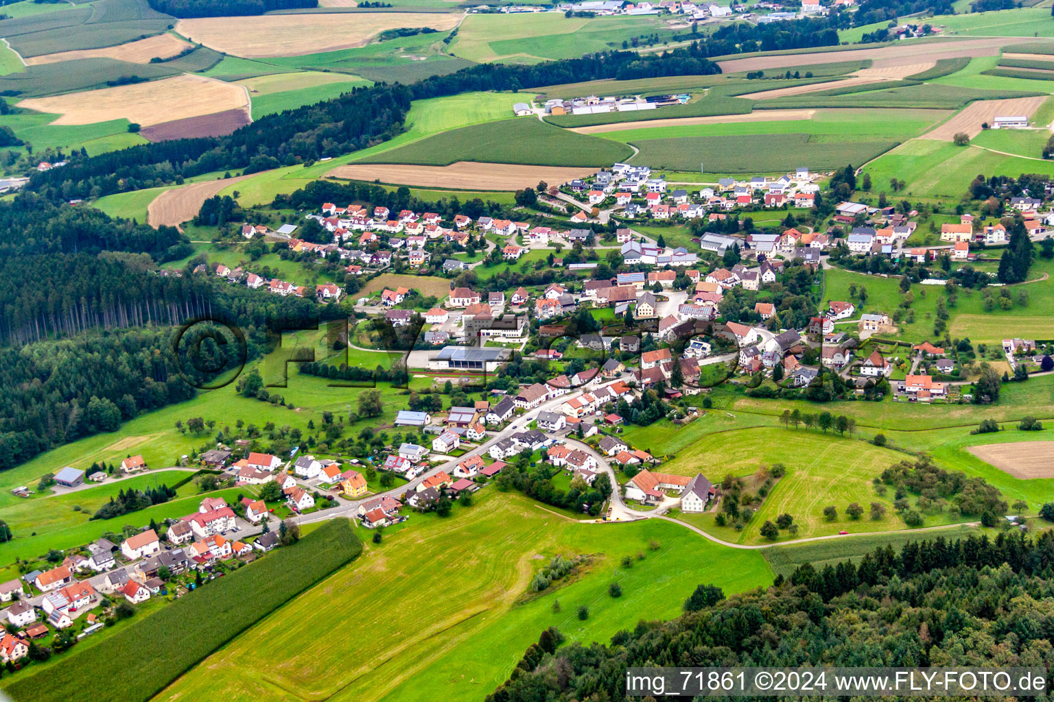 Aerial photograpy of Zoznegg in Mühlingen in the state Baden-Wuerttemberg, Germany