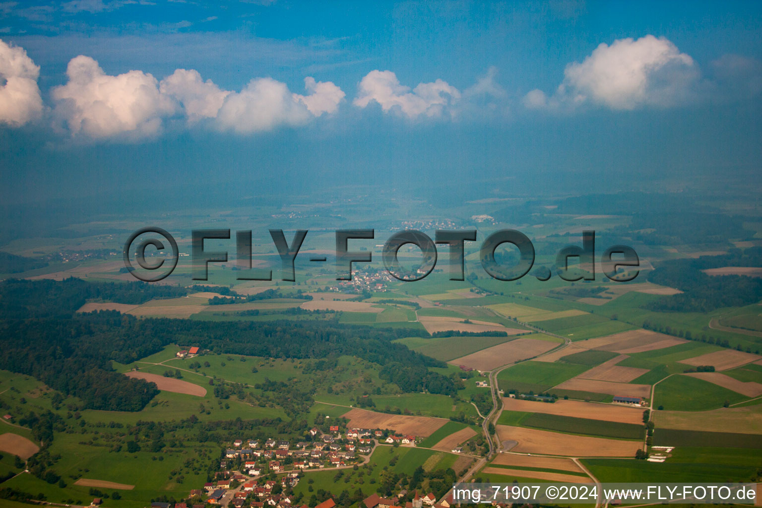 Aerial view of Geifertshofen in the state Baden-Wuerttemberg, Germany