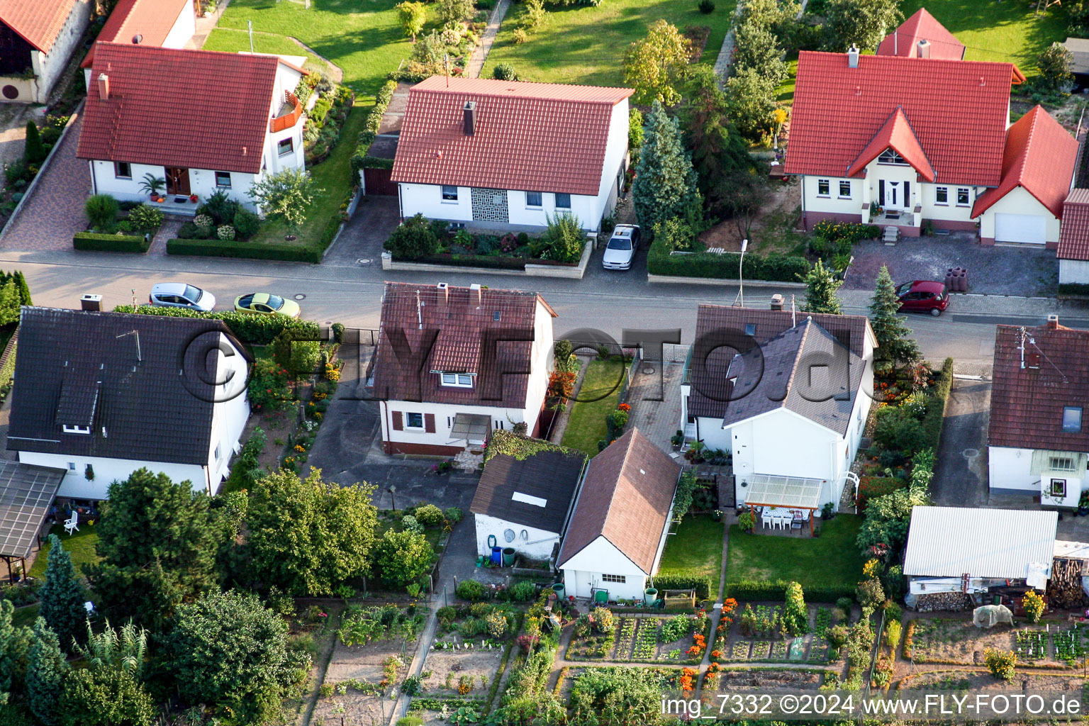 Mühlstr in Barbelroth in the state Rhineland-Palatinate, Germany out of the air